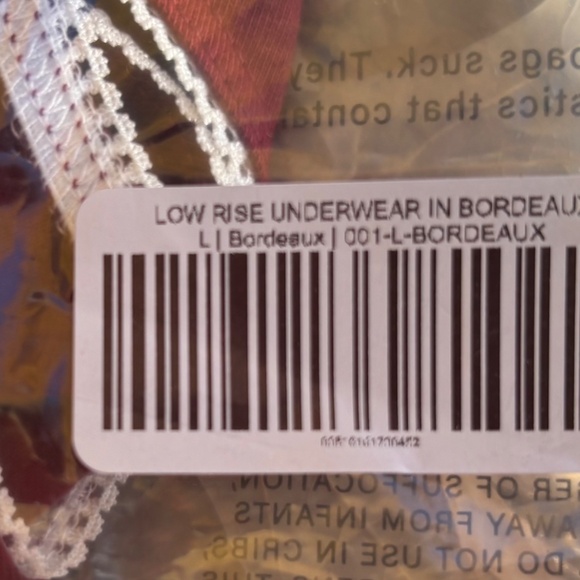Low Rise Underwear in Bordeaux - Picture 4 of 7